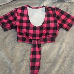 Twin Peaks Girl PINK Plaid Top